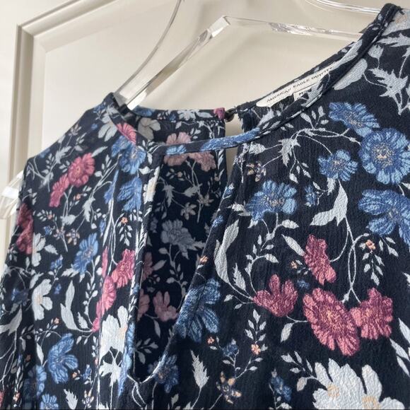 American Eagle Outfitters Floral Cold Shoulder Dress Long Sleeve Medium - Picture 3 of 10